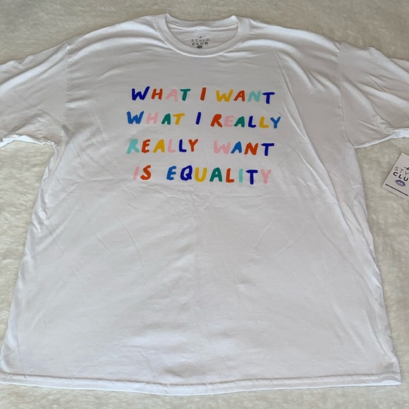 NWT The Style Club Equality 🌈 Graphic Tee ❤️ 💯 Cotton Size 1X - Picture 2 of 9